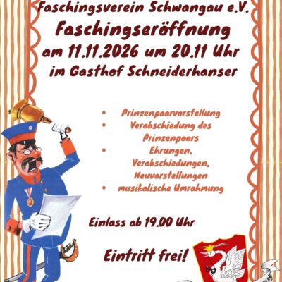 Einladung zur Faschingseröffnung